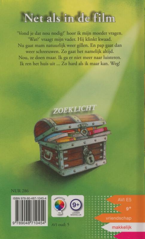 Achterkant van Net als in de film