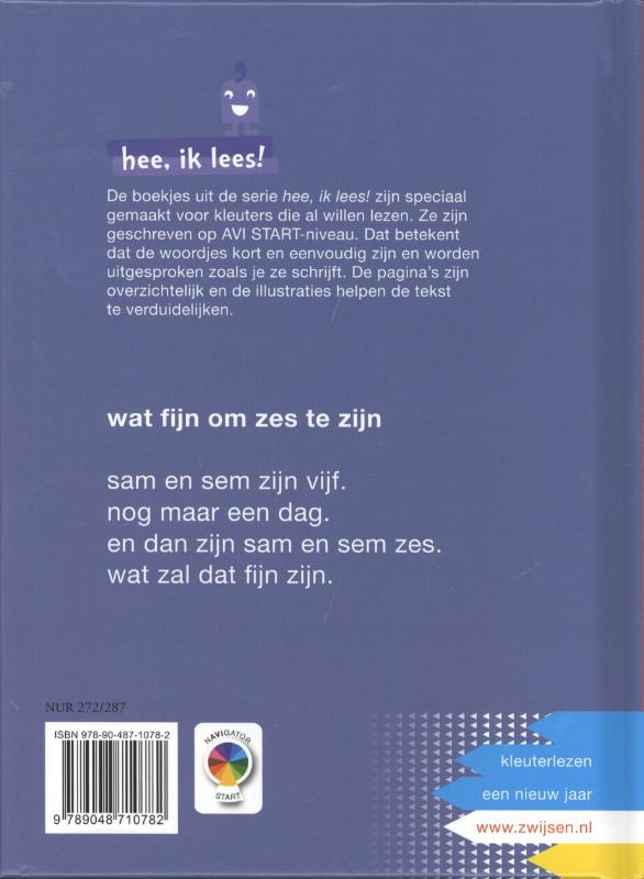 Achterkant van Wat fijn om zes te zijn