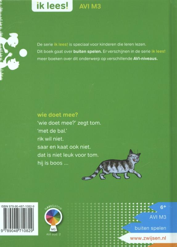 Achterkant van Wie doet mee?