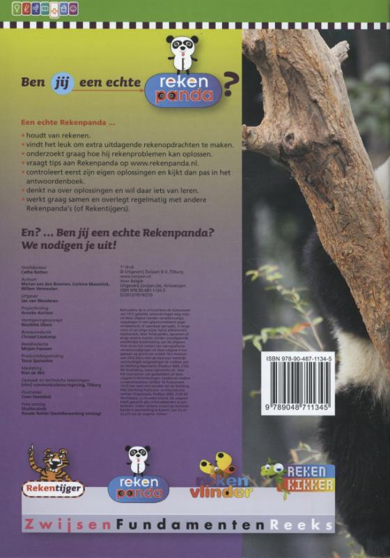 Achterkant van Antwoordenboekje B