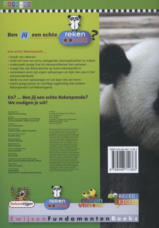 Achterkant van Antwoordenboekje A