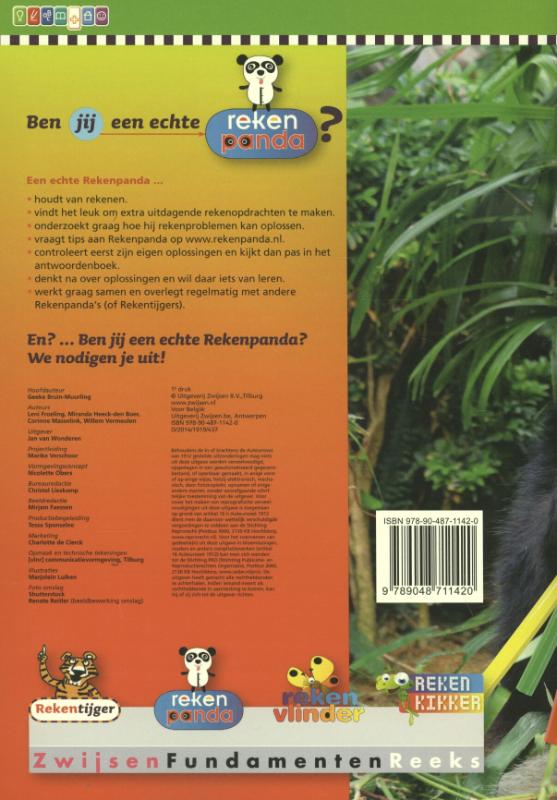 Achterkant van REKENPANDA GR5 ANTWOORDENBK. A