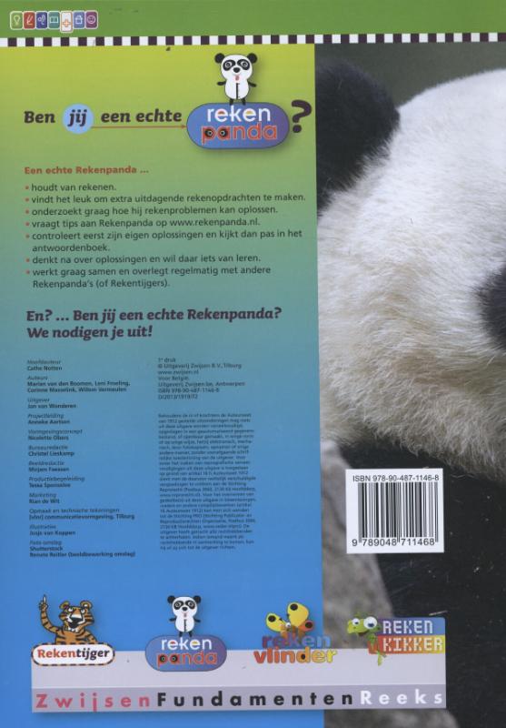 Achterkant van Antwoordenboekje A