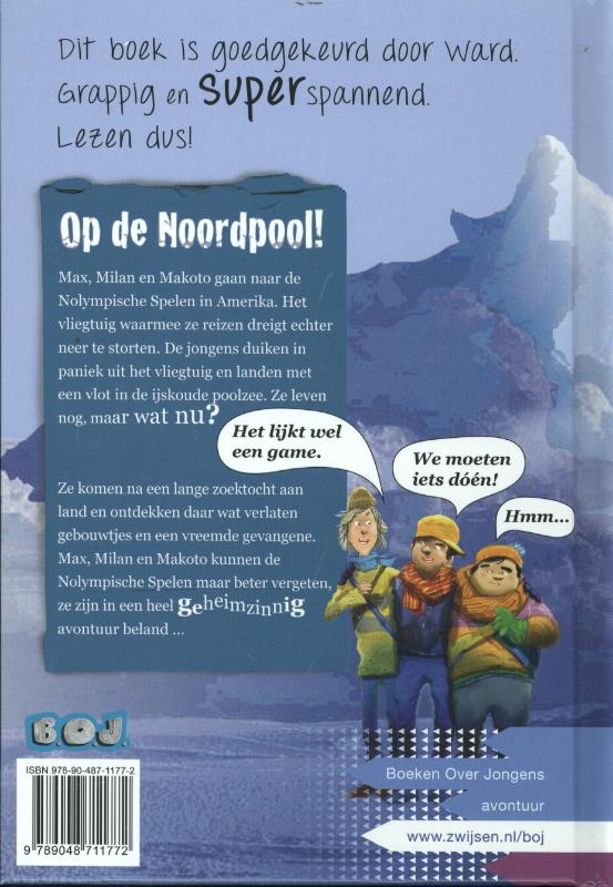 Achterkant van Op de Noordpool!