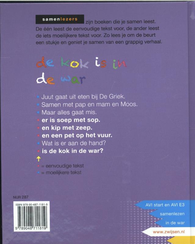 Achterkant van de kok is in de war