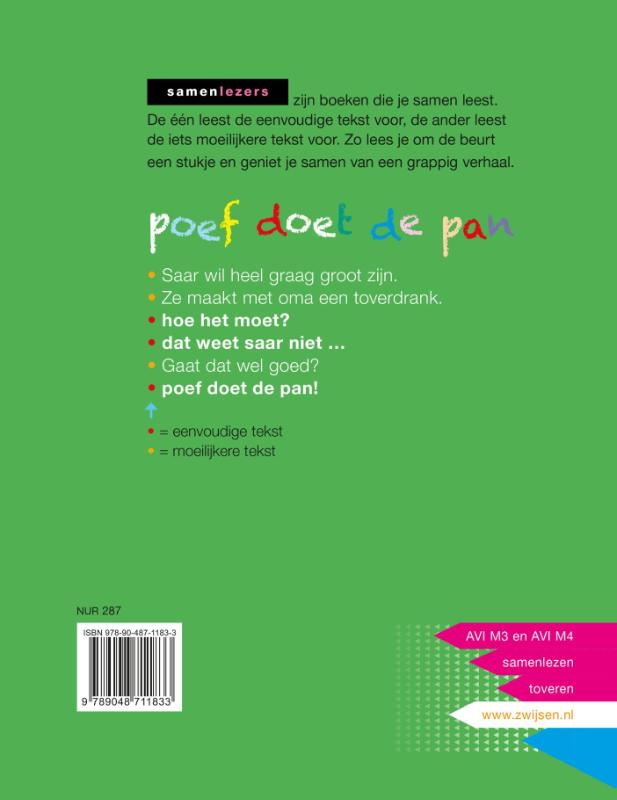 Achterkant van poef doet de pan