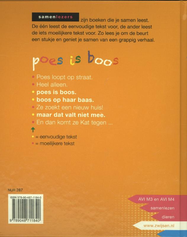 Achterkant van poes is boos