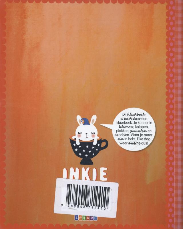 Achterkant van INKIE MEER DAN KLEURBOEK