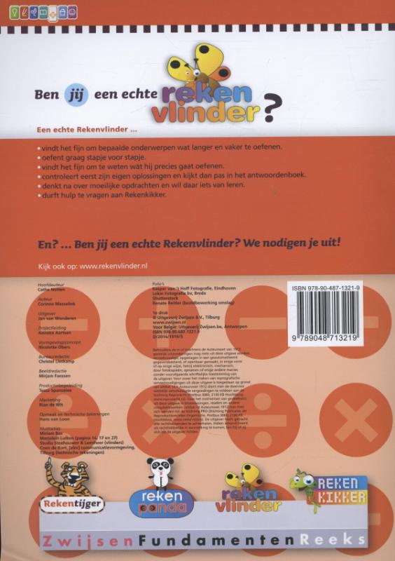 Achterkant van Rekenvlinder