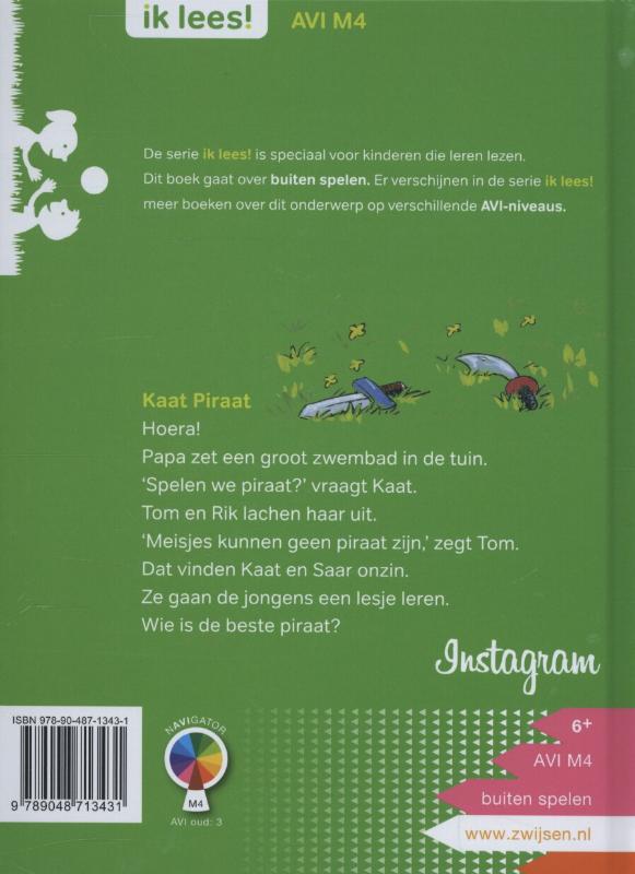 Achterkant van Kaat piraat