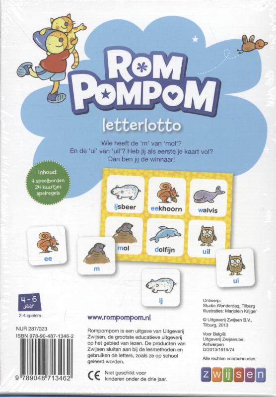 Achterkant van Letterlotto