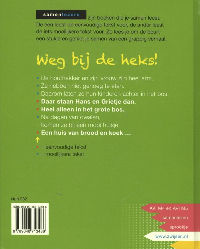 Achterkant van Weg bij de heks!