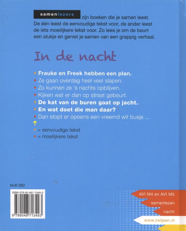 Achterkant van In de nacht