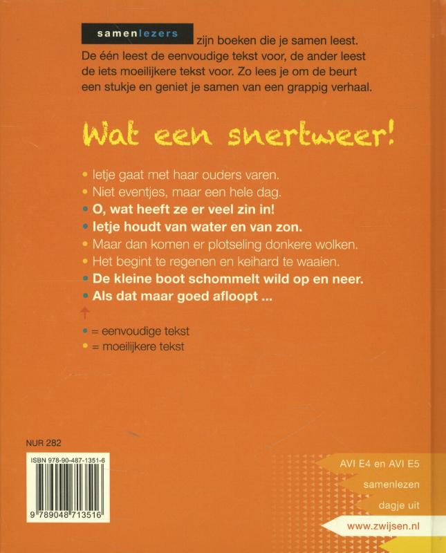 Achterkant van Wat een snertweer!