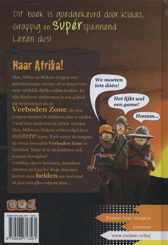 Achterkant van Naar Afrika!