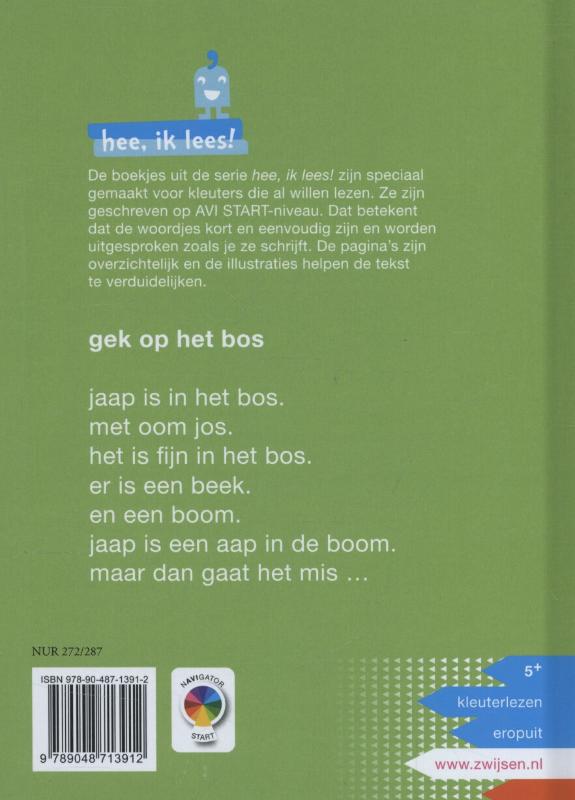 Achterkant van Gek op het bos