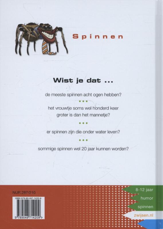 Achterkant van Wist je dat? Spinnen