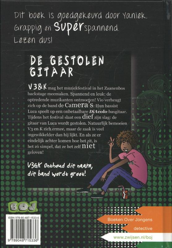 Achterkant van De gestolen gitaar