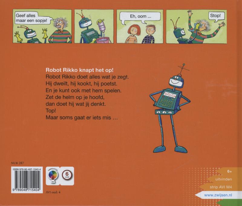 Achterkant van Robot Rikko knapt het op!