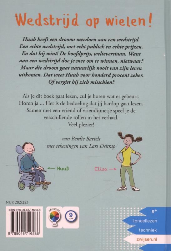 Achterkant van Wedstrijd op wielen
