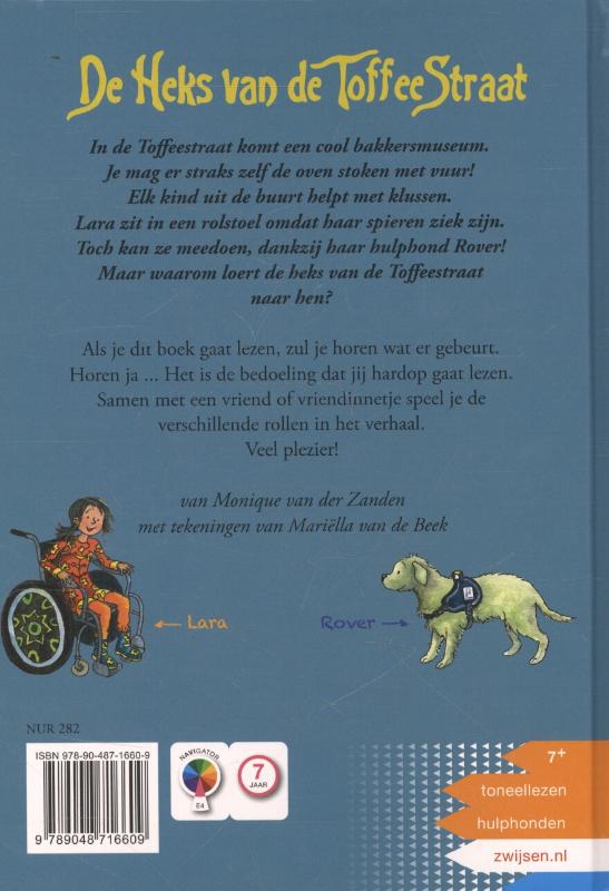 Achterkant van De heks van de toffeestraat