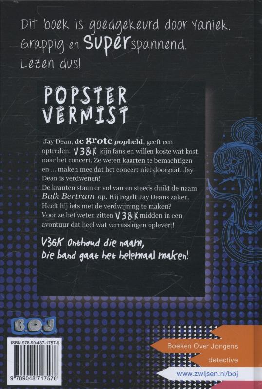 Achterkant van Popster vermist