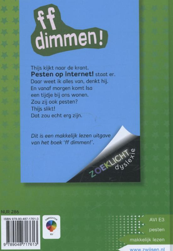 Achterkant van ff dimmen!
