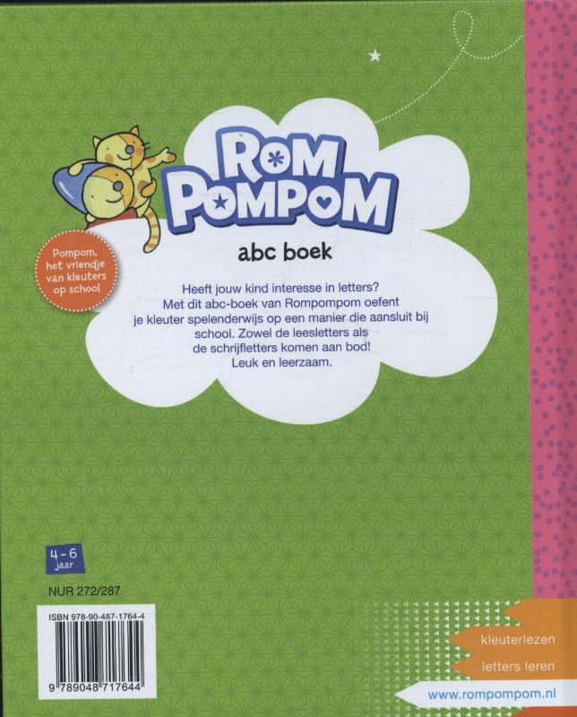 Achterkant van ABC-boek