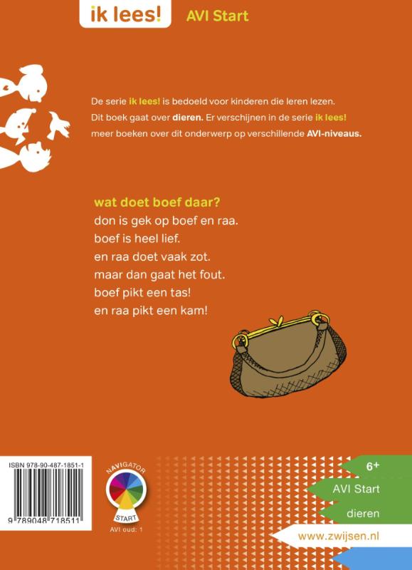 Achterkant van Wat doet boef daar?