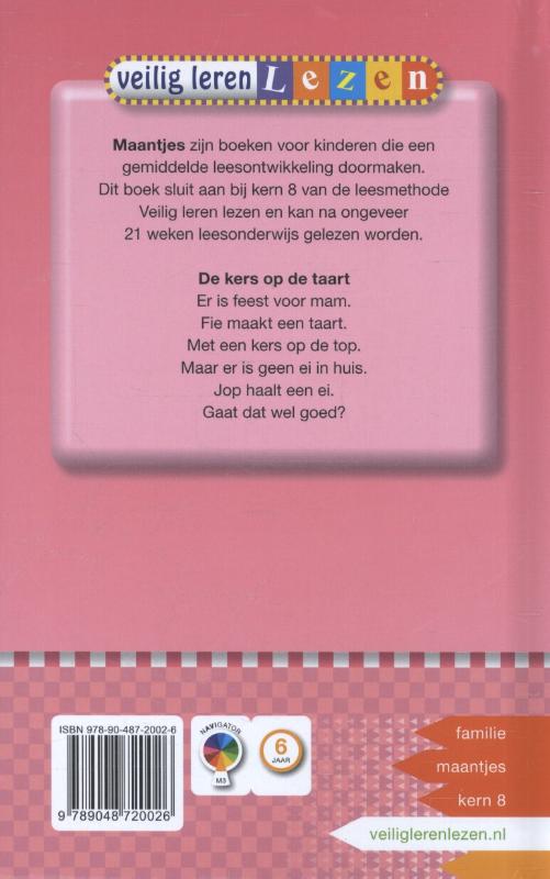 Achterkant van De kers op de taart