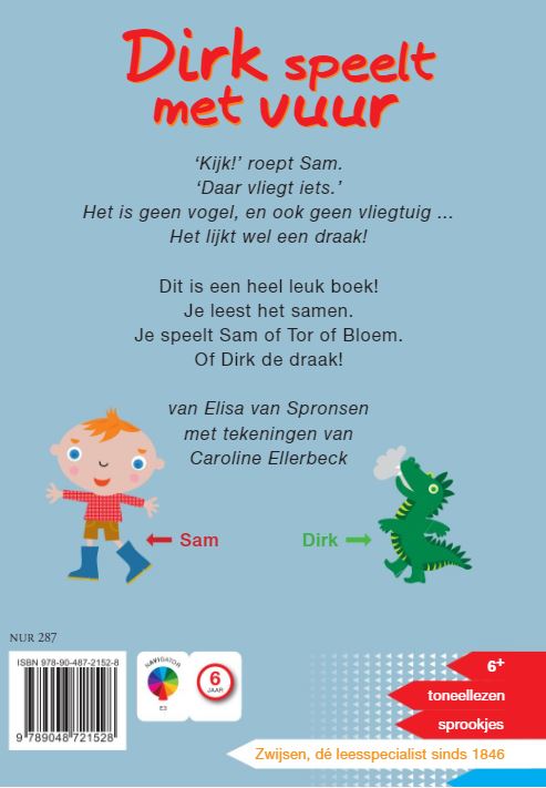 Achterkant van Dirk speelt met vuur