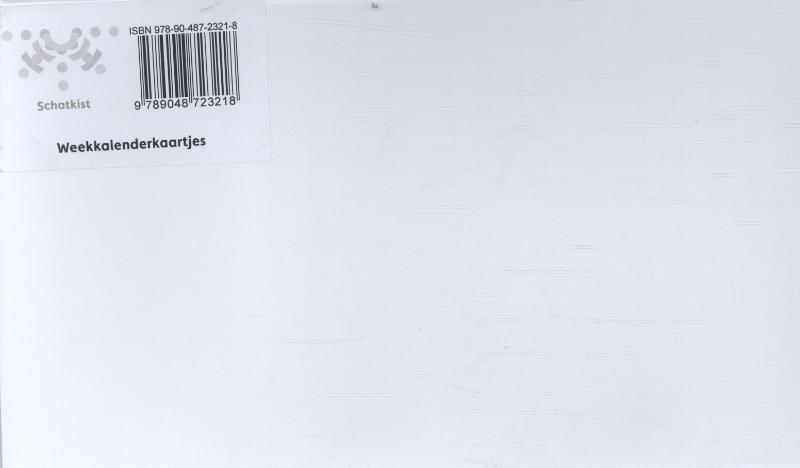 Achterkant van Kaart weekkalender