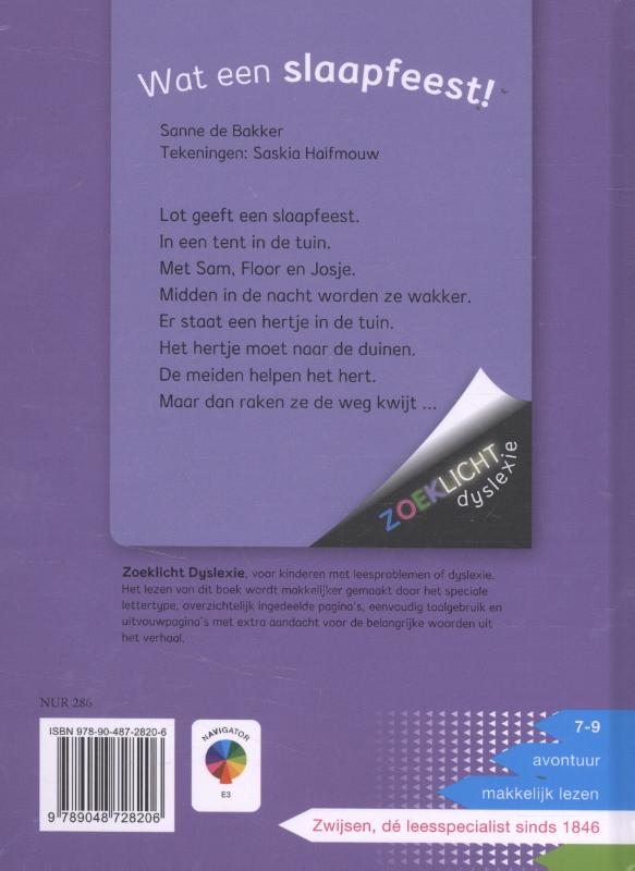 Achterkant van Wat een slaapfeest!