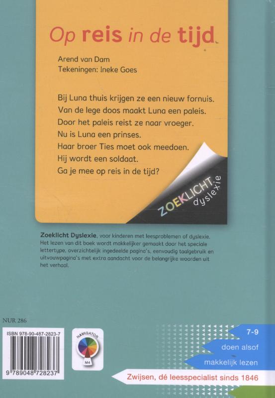 Achterkant van Op reis in de tijd