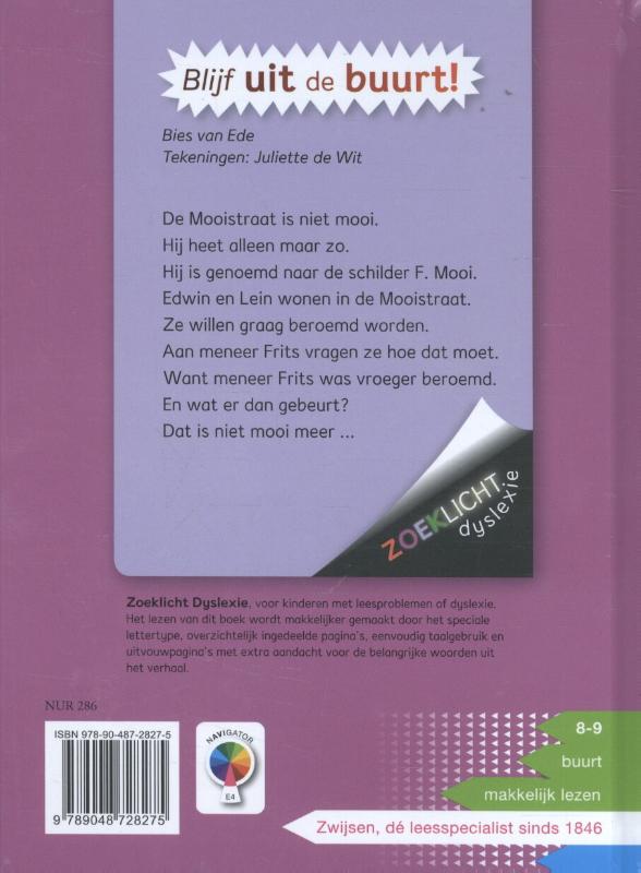 Achterkant van Blijf uit de buurt!