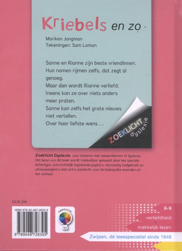Achterkant van Kriebels en zo