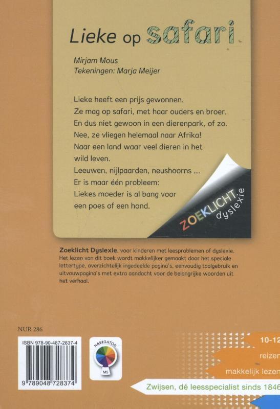 Achterkant van Lieke op safari
