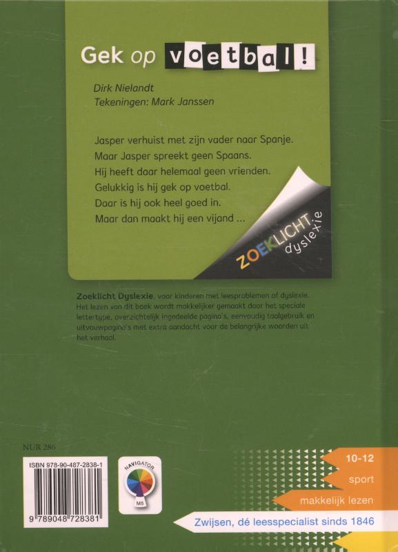 Achterkant van Gek op voetbal!
