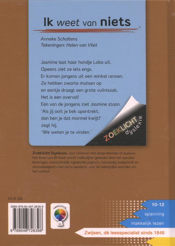 Achterkant van Ik weet van niets
