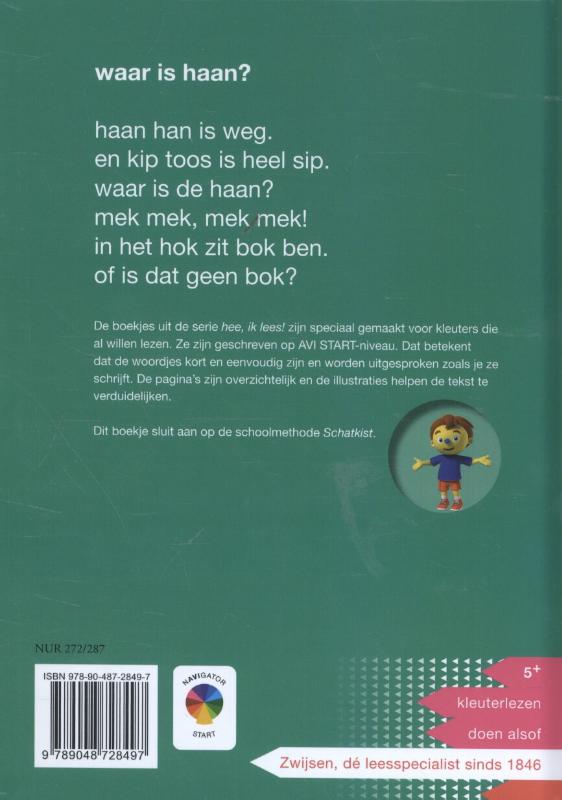 Achterkant van Waar is Haan?