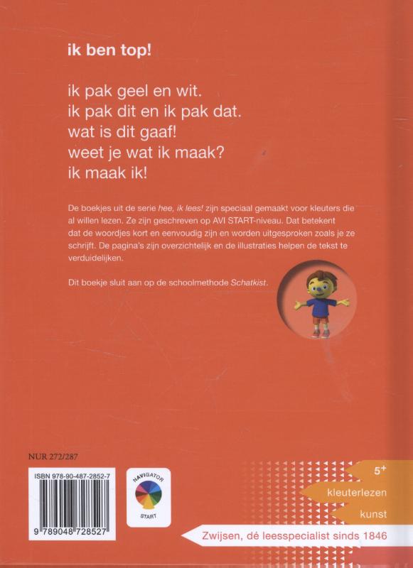 Achterkant van Ik ben top!