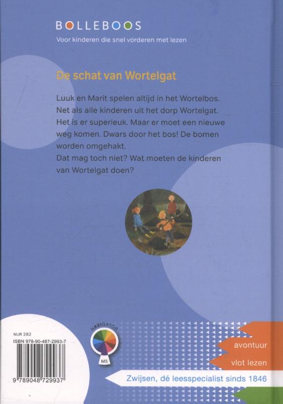 Achterkant van De schat van Wortelgat
