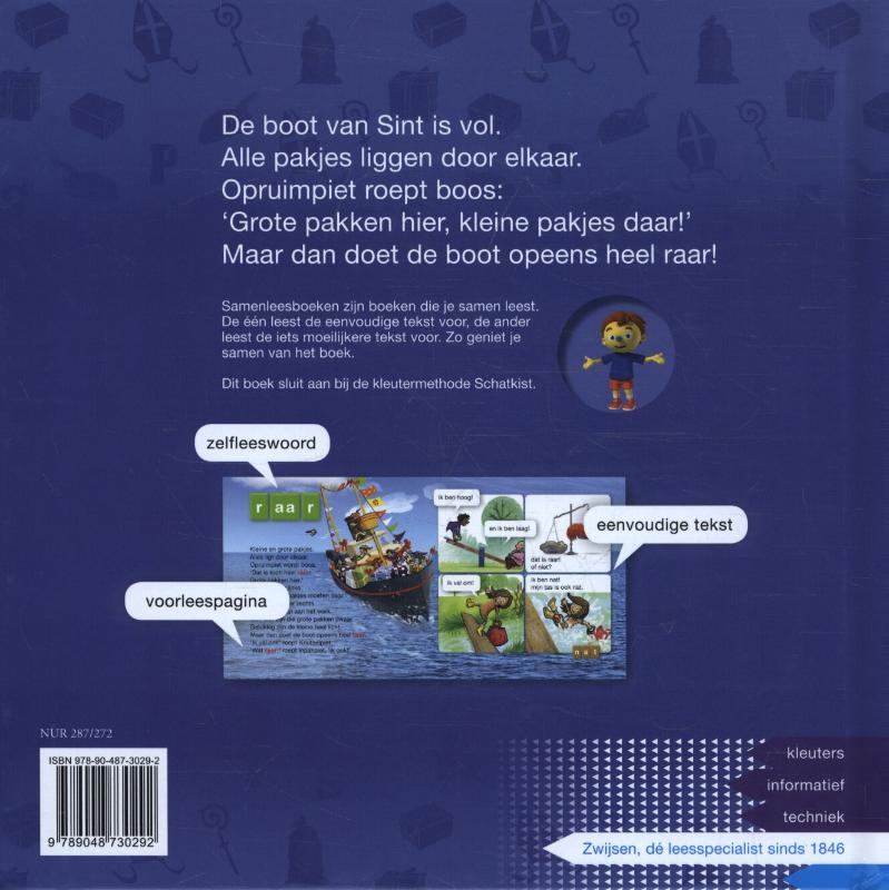 Achterkant van Op de boot van Sint