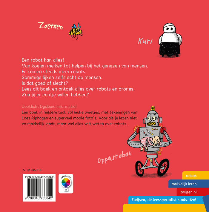 Achterkant van Wat slim, een robot!
