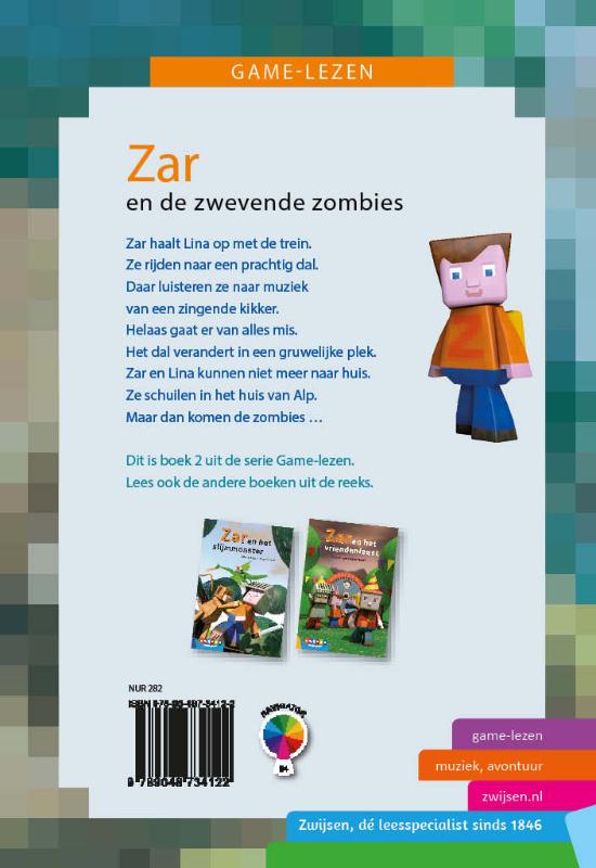 Achterkant van Zar en de zwevende zombies