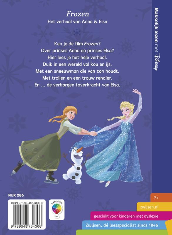 Achterkant van Frozen Het verhaal van Anna en Elsa