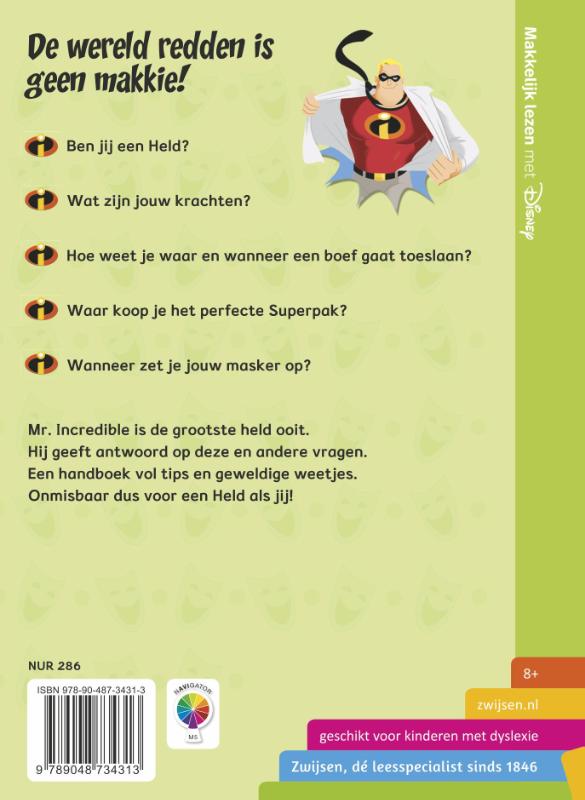 Achterkant van The incredibles Draag nooit een cape!