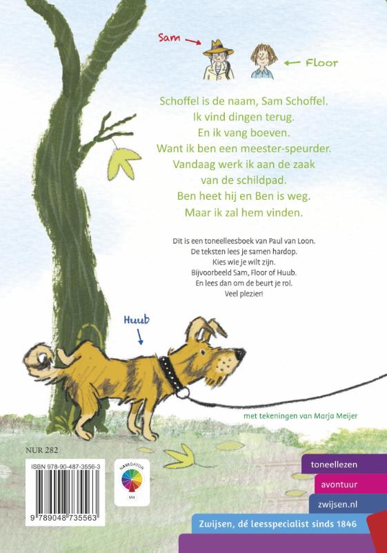 Achterkant van Sam Schoffel en de zaak van de schildpad