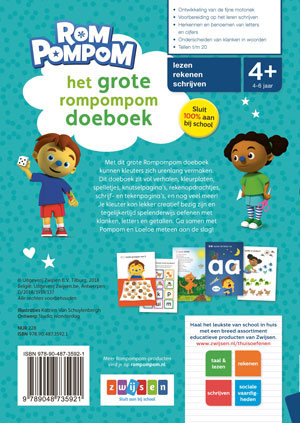 Achterkant van 4-6 jaar lezen rekenen schrijven