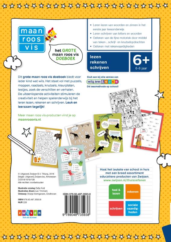 Achterkant van lezen, rekenen & schrijven 6-8 jaar